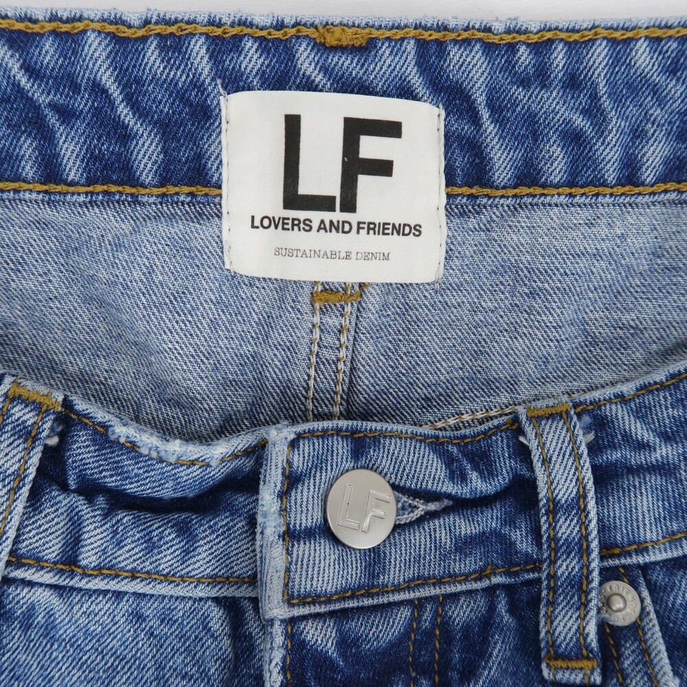 Lovers And Friends Ryan Jeans Womens 29 Blue High Rise Loose Straight Distressed - Picture 9 of 13